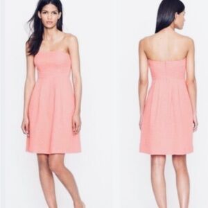 J.CREW Lorelei Seersucker Strapless Mini Dress Size 2P